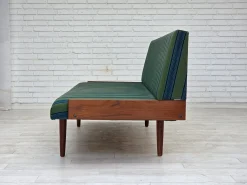 Dänisches Vintage Tagesbett aus Wolle & Teakholz, 1970er