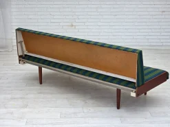 Dänisches Vintage Tagesbett aus Wolle & Teakholz, 1970er