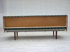 Dänisches Vintage Tagesbett aus Wolle & Teakholz, 1970er