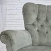 Dänisches Zwei-Sitzer Sofa in Hellgrünem Möbel Velours, 1960er