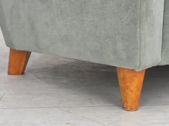 Dänisches Zwei-Sitzer Sofa in Hellgrünem Möbel Velours, 1960er