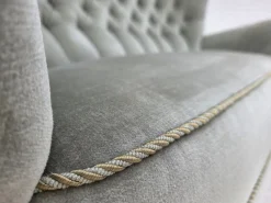 Dänisches Zwei-Sitzer Sofa in Hellgrünem Möbel Velours, 1960er
