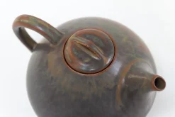 Dänische Teekanne aus glasierter Keramik von Eva Stæhr-Nielsen für Saxbo, 1950er