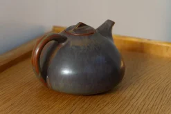 Dänische Teekanne aus glasierter Keramik von Eva Stæhr-Nielsen für Saxbo, 1950er
