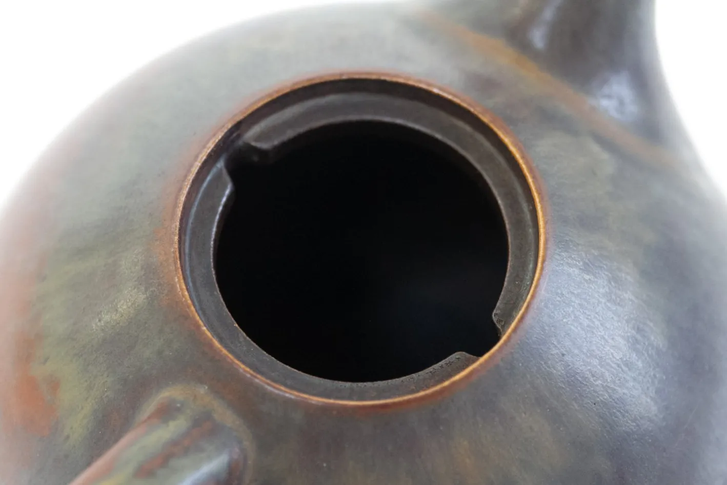 Dänische Teekanne aus glasierter Keramik von Eva Stæhr-Nielsen für Saxbo, 1950er