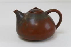 Dänische Teekanne aus glasierter Keramik von Eva Stæhr-Nielsen für Saxbo, 1950er