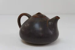 Dänische Teekanne aus glasierter Keramik von Eva Stæhr-Nielsen für Saxbo, 1950er