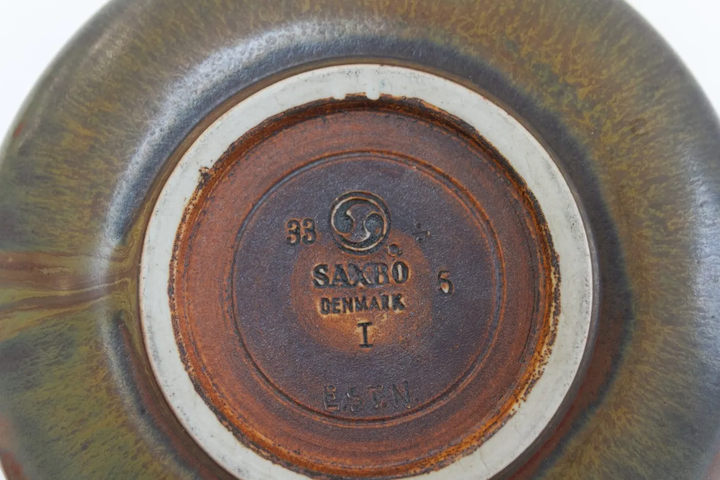 Dänische Teekanne aus glasierter Keramik von Eva Stæhr-Nielsen für Saxbo, 1950er