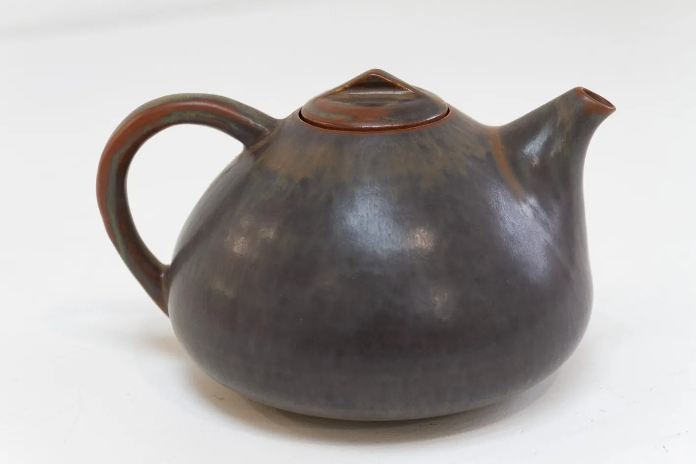 Dänische Teekanne aus glasierter Keramik von Eva Stæhr-Nielsen für Saxbo, 1950er