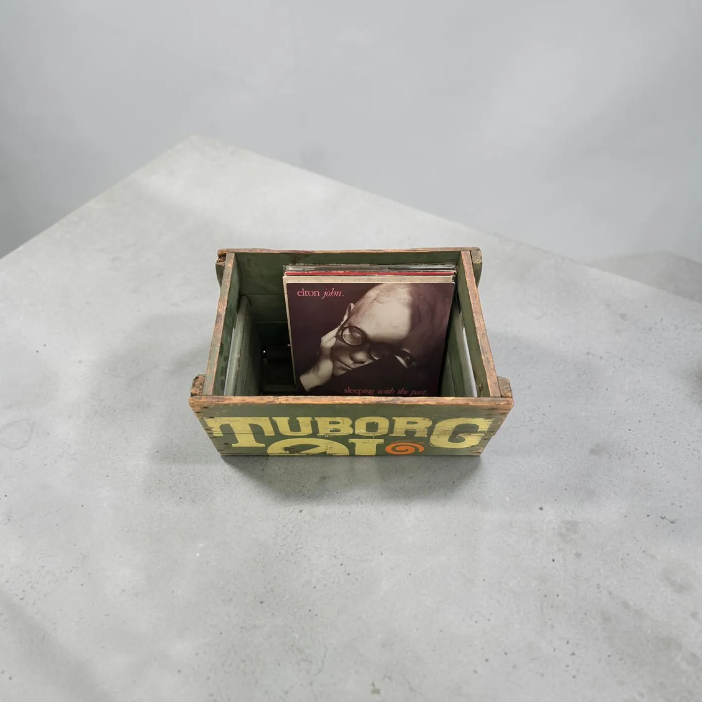 Dänische Tuborg Bierkiste aus lackiertem Kiefernholz, Dänemark, 1950er-1960er