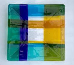 Dänische Vintage Art Glasschale von Greve Glaskunst, 1980er