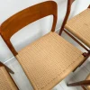 Dänische Vintage Esszimmerstühle aus Teak & Papierkordelgeflecht von Niels O. Møller für JL Møller, 1950er, 6er Set