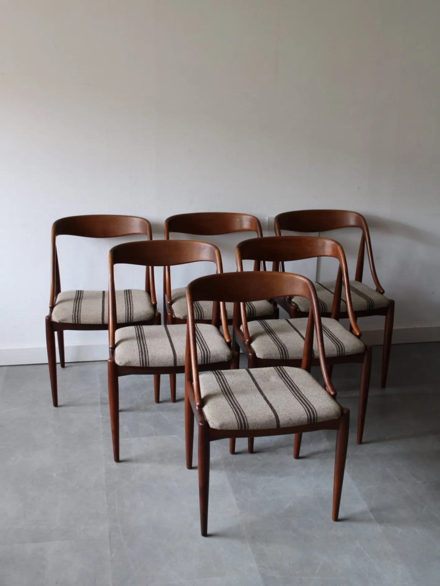 Dänische Vintage Esszimmerstühle aus Teak von Johannes Andersen für Uldum Møbelfabrik, 1960er, 6er Set