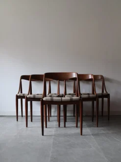 Dänische Vintage Esszimmerstühle aus Teak von Johannes Andersen für Uldum Møbelfabrik, 1960er, 6er Set