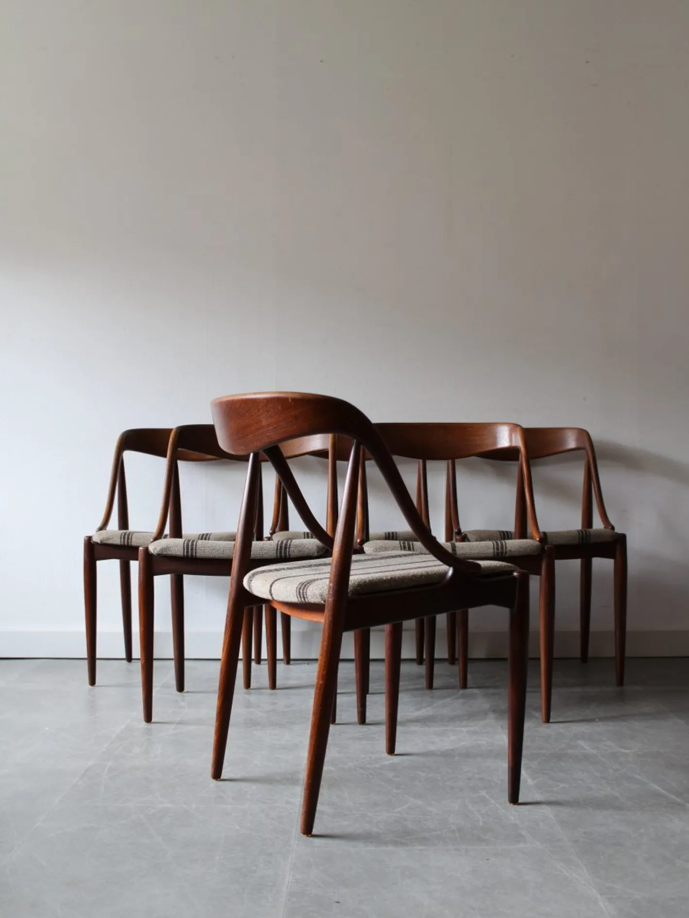 Dänische Vintage Esszimmerstühle aus Teak von Johannes Andersen für Uldum Møbelfabrik, 1960er, 6er Set