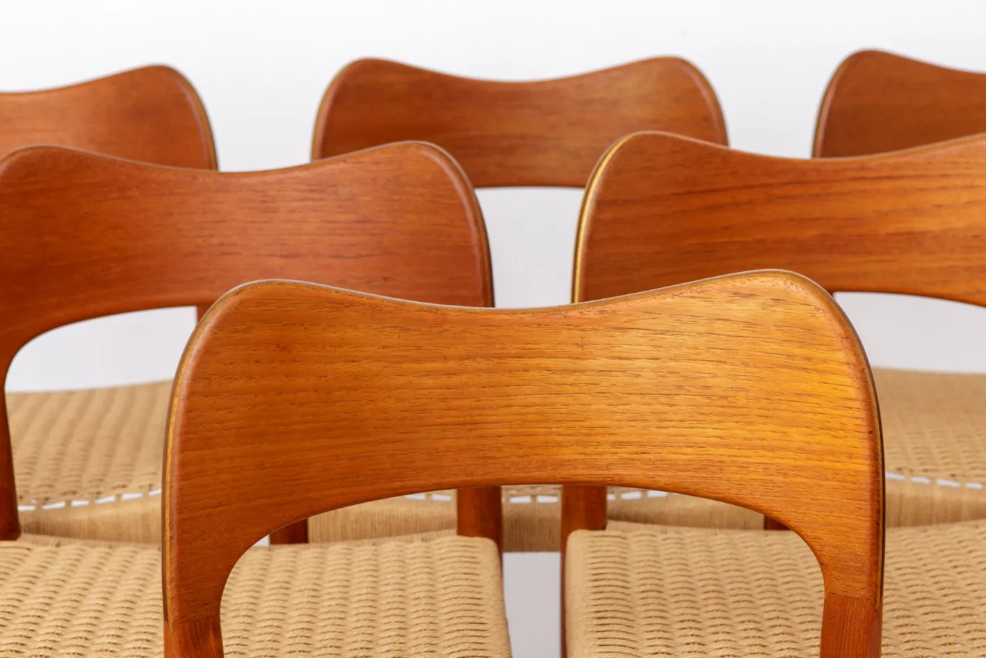 Dänische Vintage Esszimmerstühle von Arne Hovmand-Olsen für Mogens Kold, 1960er, 6er Set