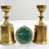 Dänische Vintage Kerzenständer aus Messing von Boyes Metalkunst, 1960er, 3er Set