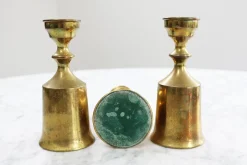 Dänische Vintage Kerzenständer aus Messing von Boyes Metalkunst, 1960er, 3er Set
