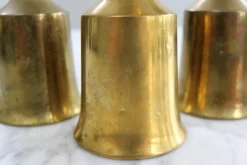 Dänische Vintage Kerzenständer aus Messing von Boyes Metalkunst, 1960er, 3er Set