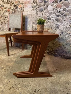 Dänische Vintage Teak Satztische von Mogens Kold, 1960, 3er Set