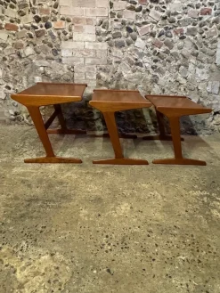Dänische Vintage Teak Satztische von Mogens Kold, 1960, 3er Set