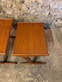 Dänische Vintage Teak Satztische von Mogens Kold, 1960, 3er Set