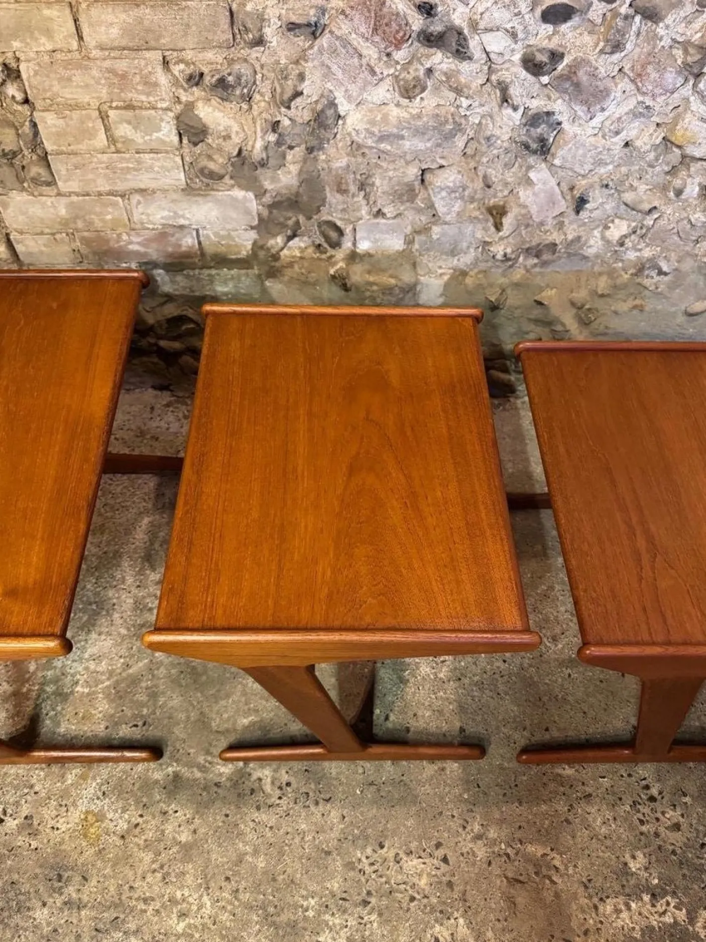 Dänische Vintage Teak Satztische von Mogens Kold, 1960, 3er Set