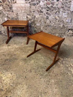 Dänische Vintage Teak Satztische von Mogens Kold, 1960, 3er Set
