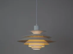 Dänische Vintage Verona Hängelampe von Kurt Wiborg für Jeka, 1980er