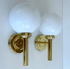 Dänische Vintage Wandleuchten aus Glas von Abo Randers, 1960er, 2er Set