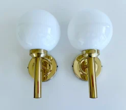 Dänische Vintage Wandleuchten aus Glas von Abo Randers, 1960er, 2er Set