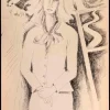 Dominique Agnello, Woman, 1975, Stift auf Papier