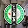 Doppelseitiges Heineken Leuchtschild, 1980er