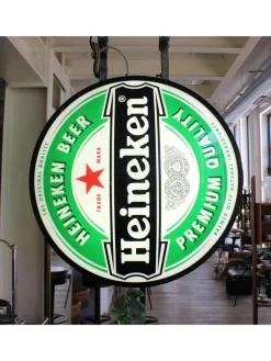 Doppelseitiges Heineken Leuchtschild, 1980er