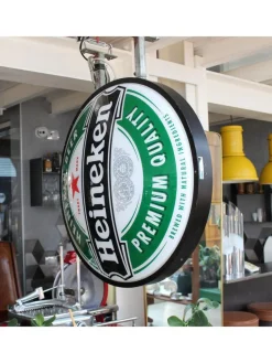 Doppelseitiges Heineken Leuchtschild, 1980er