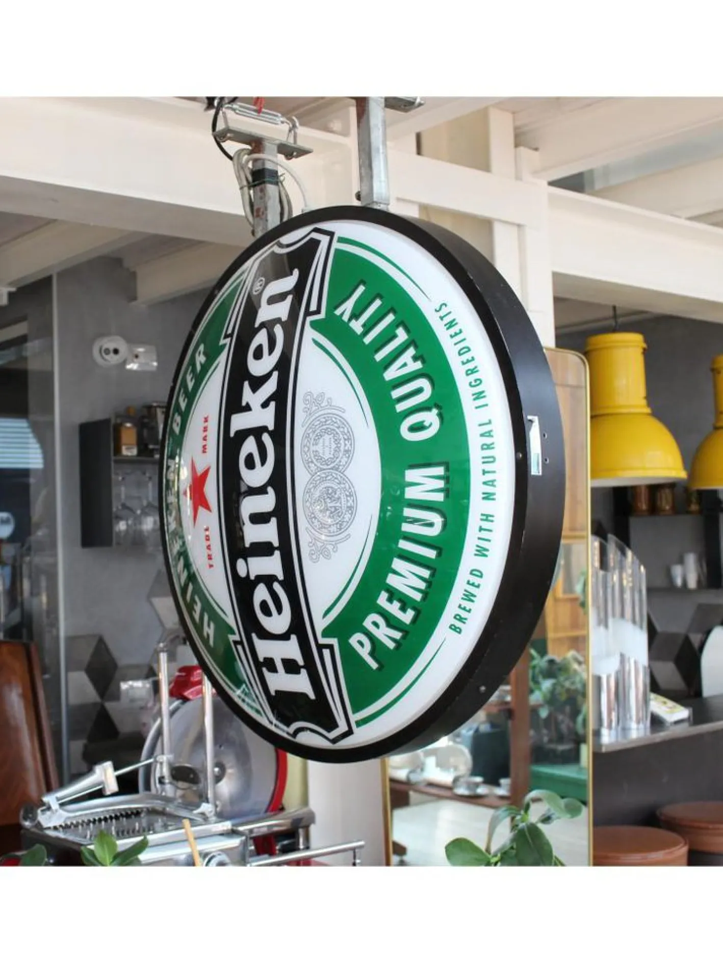 Doppelseitiges Heineken Leuchtschild, 1980er