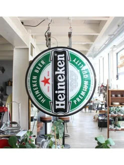 Doppelseitiges Heineken Leuchtschild, 1980er
