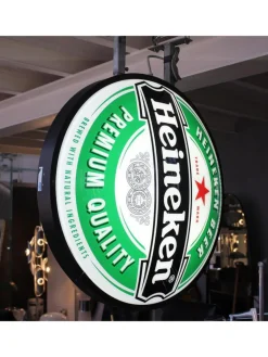 Doppelseitiges Heineken Leuchtschild, 1980er