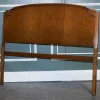 Doppeltes Kopfteil aus geschnitzter Eiche im Art Deco Stil