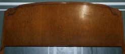 Doppeltes Kopfteil aus geschnitzter Eiche im Art Deco Stil