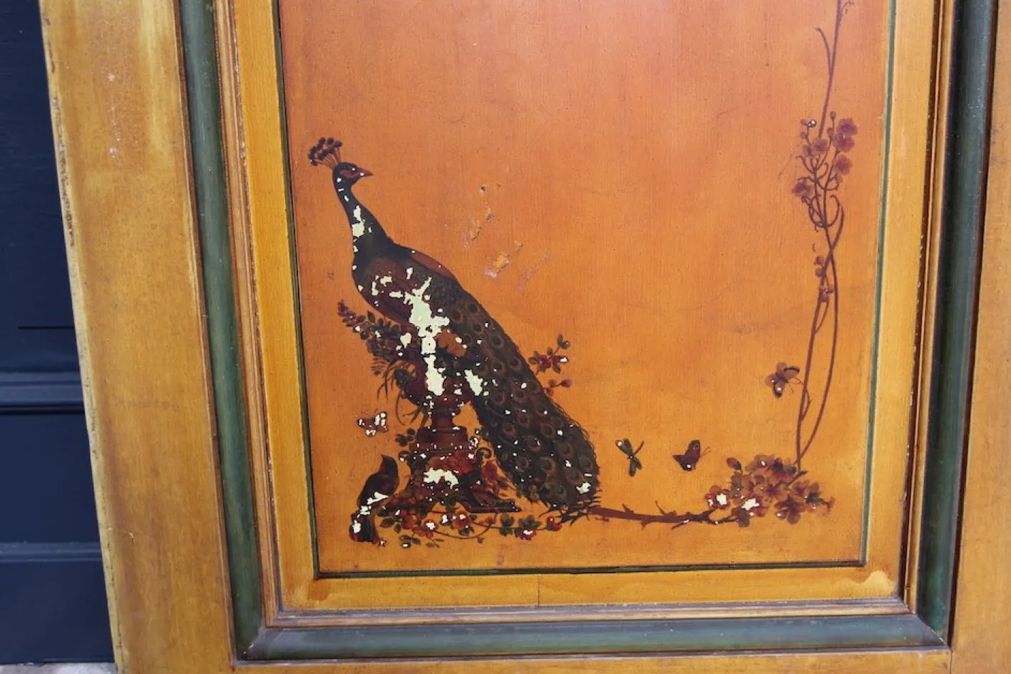 Doppeltür im Jugendstil mit geätzten Glasscheiben, 1890er, 4er Set