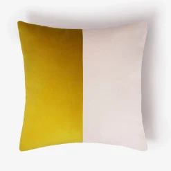 Double Optical Kissenbezug in Senfgelb von Lorenza Briola für LO DECOR