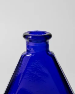 Dreieckige italienische Vintage Karaffe aus königsblauem Muranoglas, 1960er