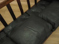 Drei-Sitzer Sofa aus Palisander und Leder von Gunnar Myrstrand für Källemo, 1960er