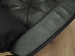 Drei-Sitzer Sofa aus Palisander und Leder von Gunnar Myrstrand für Källemo, 1960er
