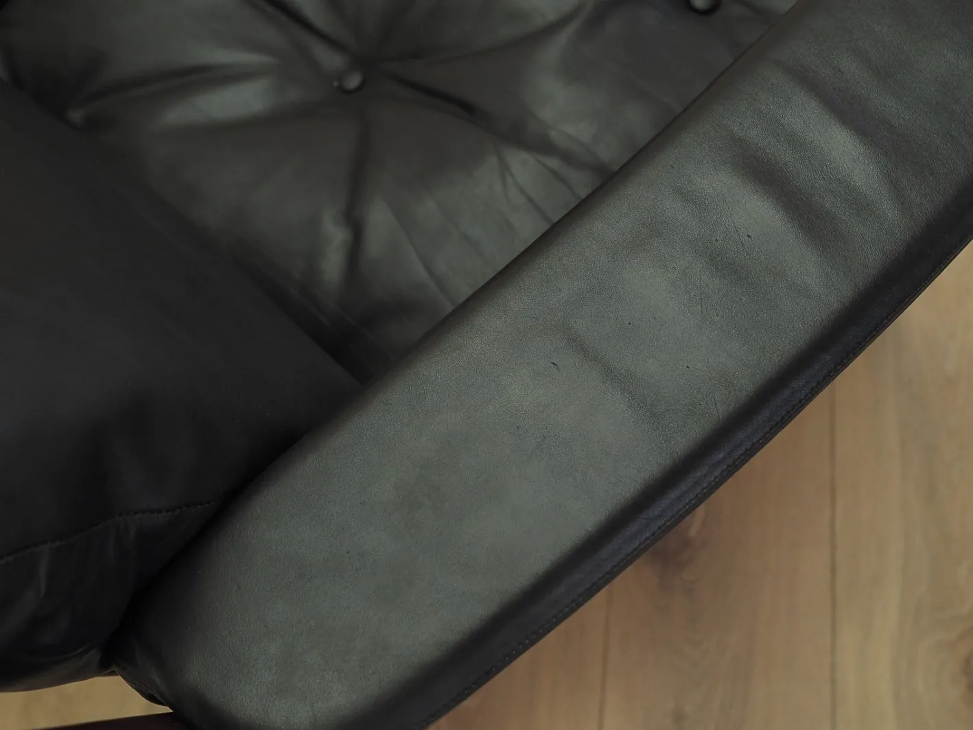 Drei-Sitzer Sofa aus Palisander und Leder von Gunnar Myrstrand für Källemo, 1960er