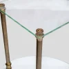 Dreistufiger italienischer Vintage Beistelltisch aus Glas & Messing, 1960er