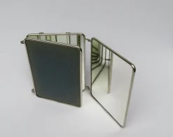 Dreiteiliger verchromter Triptychon Spiegel, Frankreich, 1940er
