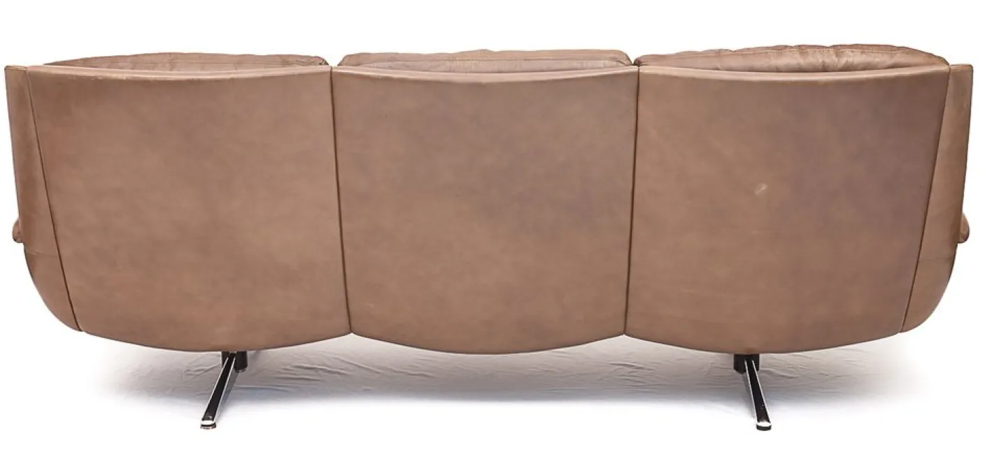 DS 31 Sofa & Drehsessel aus Leder von de Sede, 1960er, 3er Set