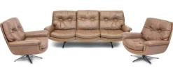 DS 31 Sofa & Drehsessel aus Leder von de Sede, 1960er, 3er Set